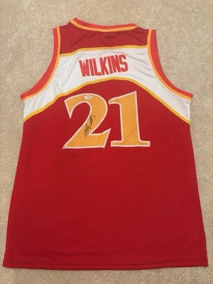 Dominique Wilkins Signed Atlanta Hawks Jersey PSA COA Autograph L - Image 1 of 3