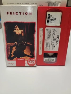 VHS: Friction (Lap Dancer, 1995): York Erotic Thriller Red Tape Rare OOP - Image 1 of 2
