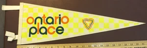 VINTAGE 1970s ONTARIO PLACE TORONTO CANADA PENNANT Souvenir Amusement Park - Picture 1 of 4