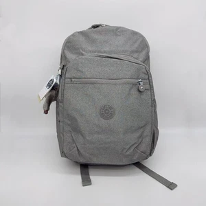 Kipling Seoul Extra Large 17" Laptop Backpack Silver Glimmer Metallic Grey NWT - Picture 1 of 8