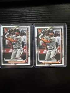 Luis Matos - 2024 Bowman Chrome RC - 2 Card Rookie Lot - Giants - Bild 1 von 2