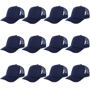 12 Stück Sublimation Trucker Hüte Blanko Mesh Baseball Cap Polyester Bulk Mesh T... - Bild 1 von 7