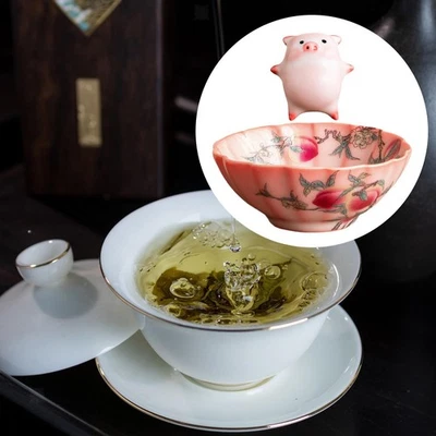 Ceramic Cup Kung Fu Teacup with Tea Pet Collection 95ml Decorative Handmade for - Image 1 of 4