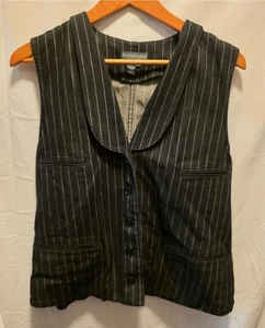 Lauren Jeans Company Ralph Lauren Black Denim Vest Size XL New With Tags - Picture 1 of 8