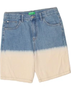 Pantalones Cortos Vaqueros BENETTON Niñas 13-14 Años 3XL W30 Azul Color Block Algodón CI69 - Imagen 1 de 4