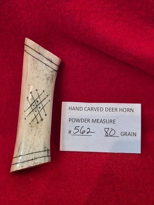 medida de polvo negro, hombre de montaña, cargador de bozal, cuerno de ciervo tallado a mano grano 80 Foto 1 de 4