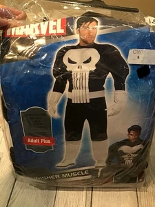 Marvel Punisher Muscle Costume Adult Plus 48-52 - Picture 1 of 2