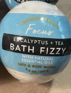 New Bath & Body Works Bath Fizzy  Bomb Aromatherapy FOCUS EUCALYPTUS+TEA 4.6 oz - Picture 1 of 1
