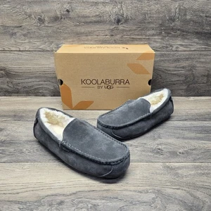 Koolaburra by UGG Tipton bequeme graue Kunstfell Slipper Hausschuhe Herren Größe neu - Bild 1 von 13
