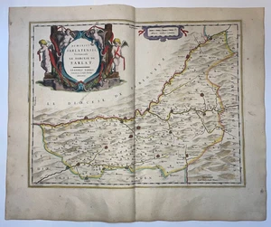 PERIGORD SARLAT WINE REGION FRANCE 1640 WILLEM BLAEU LARGE ANTIQUE MAP - Picture 1 of 9