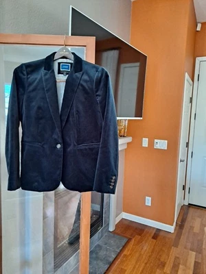 Blazer J Crew Parke en terciopelo verde bosque viejo $220 J8978 para mujer talla 14 Foto 1 de 4