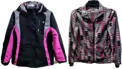 NWT Canyon River Blues 3-in-1 Water Resistant Jacket, Black & Pink, Girls Lg 14  - Image 1 of 4