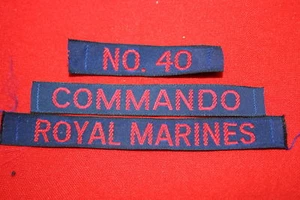TÍTULO DE HOMBRO DE SEDA NO.40 ROYAL MARINES COMMANDO SEGUNDA GUERRA MUNDIAL - Imagen 1 de 1