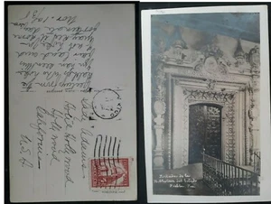 1936 Mexico Postcard "State Library" ties 4c stamp canc Mexico City - Picture 1 of 3