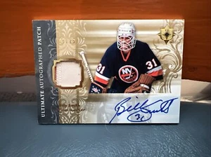 2007 Upper Deck Ultimate Billy Smith Auto & Islanders 2 Farben Aufnäher #'d 15 - Bild 1 von 3