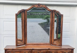 Ethan Allen Country French Tri-Fold Mirror, Fruitwood, 26-5320 236 - Picture 1 of 5