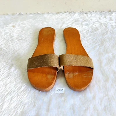 Vintage Handmade Priest Sadhu Wooden Footwear Sandal Khadau Old Collectible W906 - Image 1 of 4