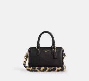 COACH Mini Rowan Crossbody Bag in Leopard Print Leopard Multi CW332 Outlet NEU - Bild 1 von 12