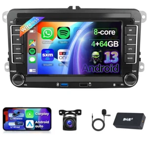 DAB+ Android 13 Autoradio GPS 4+64GB CAM für VW GOLF 5 6 Plus Passat Touran Polo - Bild 1 von 24