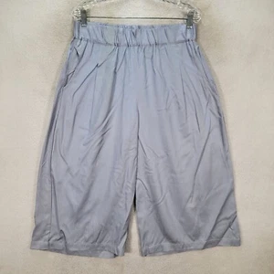 Gray Blue Pull On Wide Leg Flowy Crop Relax Trouser NEW Womens Pants Size XL - Picture 1 of 23