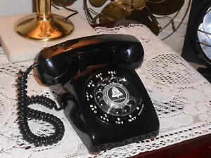 EXCELLENT VINTAGE BELL SYSTEM STROMBERG CARLSON BLACK ROTARY DIAL DESK PHONE! - Picture 1 of 22