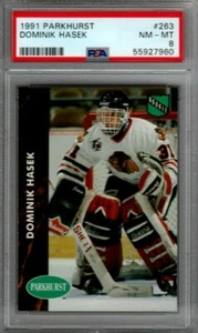 1991-92 PARKHURST DOMINIK HASEK ROOKIE #263 PSA 8 NM-MT RC - Picture 1 of 1