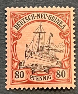 Travelstamps: GERMANY GERMAN NEW GUINEA STAMPS Kaiser's Yacht 80pf Mint OG H - Picture 1 of 5