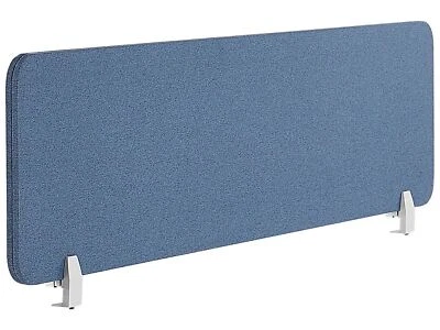 BELIANI Schreibtisch Trennwand Akustik Polster blau 160 x 40 cm Schallschutz Wally