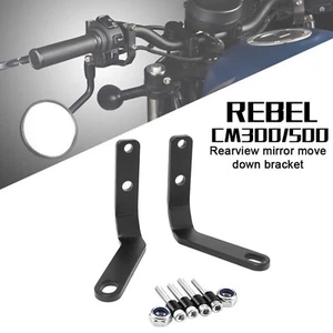 Soporte de espejo retrovisor lateral para manillar Honda Rebel 500 300 CMX 500 300 OM - Imagen 1 de 7