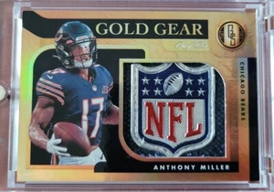Reliquias Panini Gold Standard 2020 Gold Gear Anthony Miller NFL SHIELD ¡1/1! - Imagen 1 de 2