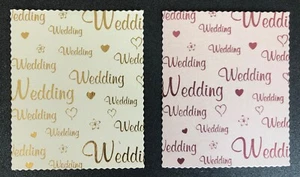 Wedding random foil printed Layering Panel card topper embellishment pk10 - Picture 1 of 4
