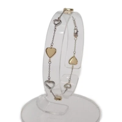 TIFFANY&Co. Multi Heart Bracelet K18 Yellow Gold K18 White Gold Women's ISY - Image 1 of 4