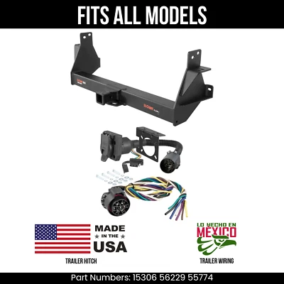 Enganche de remolque para Nissan TITAN XD 16-24 + cableado de 7 pines para todos los modelos remolque de corte Foto 1 de 4