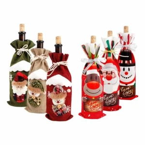 Christmas Wine Bottle Cover Home Ornaments Table Seasonal Gift Ideas - Picture 1 of 27