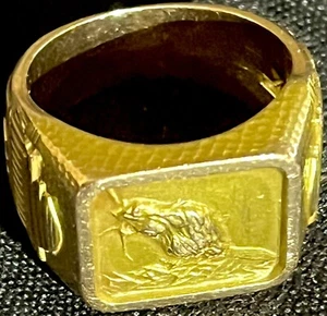 1938 MIT Class graduation Rat Ring 10kt Gold size 6.5 excellent condition RARE ! - Picture 1 of 11