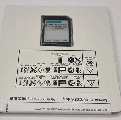 New Siemens 6ES7954-8LC03-0AA0 SIMATIC S7 memory card 6ES7 954-8LC03-0AA0 - Image 1 of 2