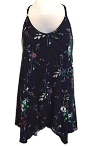 NEW M&S 🌺STRETCH VISCOSE BLACK FLORAL SUMMER CAMISOLE TOP🌺 SIZE 8 OR 10 #Rail - Picture 1 of 3