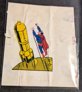1967 Scanlens Superman Comic Book Tattoo Batman Gum Wrapper Scanlen's like Topps - Bild 1 von 3