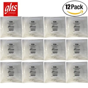 12-PACK GHS Plain Steel 0.026" Ball End Strings For Acoustic or Electric Guitars - Picture 1 of 1