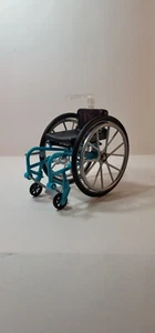 Barbie Doll Wheelchair “Made To Move” Wheel Chair Gray Black Blue Mattel - Picture 1 of 6