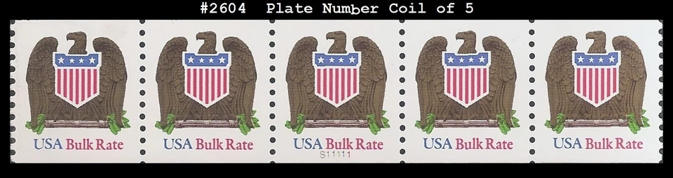 USA3 #2604 MNH PNC5 Pl #S11111 low gloss gum Eagle & Shield - Image 1 of 1