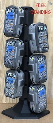 Free-standing Ryobi 18v One+ Modular 6 Battery Holder Tower garage tool storage - Image 1 of 3