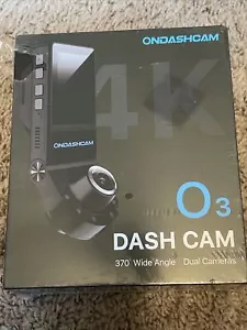 Ondashcam O3 Black 370 Degree Wide Angle 4K Dual Dash Camera Brand New, Seal  - Picture 1 of 4