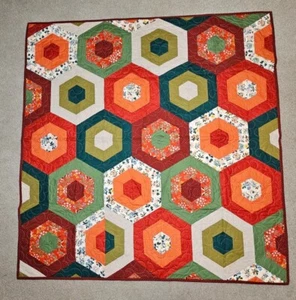 Patchwork Quilt 53" X 51" Handmade  Lap Blanket BEAUTIFUL!! - Picture 1 of 5