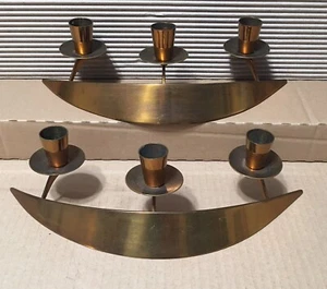 SET MIT 2 Kerzenhaltern/Mittelstück Metallkunst - MA Co BRONZE Rochester NY - Bild 1 von 7