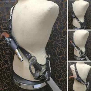 Cinturón de hombro pirata renacentista medieval cuero espada sable correa steampunk - Imagen 1 de 11