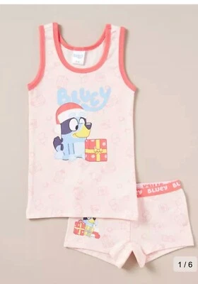 Girls  size 2-3 BLUEY CHRISTMAS summer singlet / boyleg set   NEW 3957 - image 1 of 4
