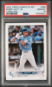 Bobby Witt Jr. 2022 Topps "Complete Set Variation" Rookie #660 - PSA 10 - GEM MT - Imagen 1 de 2