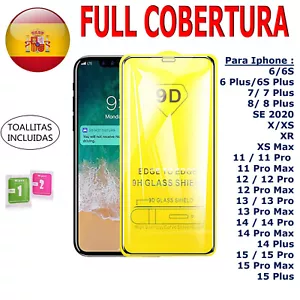 Protector Pantalla Cristal Templado Para iPhone 6 7 11 12 13 14 15 Pro X XR Max - Imagen 1 de 30