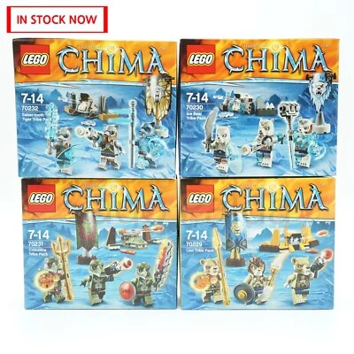 Lego 70229 70230 70231 70232 Saber-tooth Tiger+Ice bear+Crocodile+Lion Set Chima - Image 1 of 4